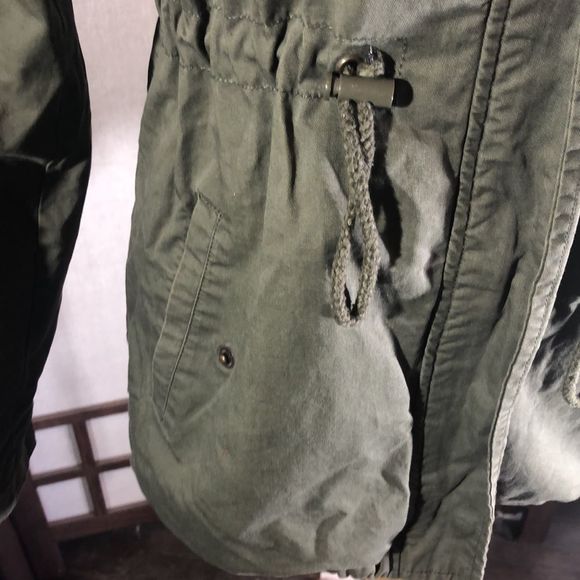 Ambiance Olive Green Jacket Size Med. /Army Style Olive Drab Green Cotton Outer - Picture 2 of 16